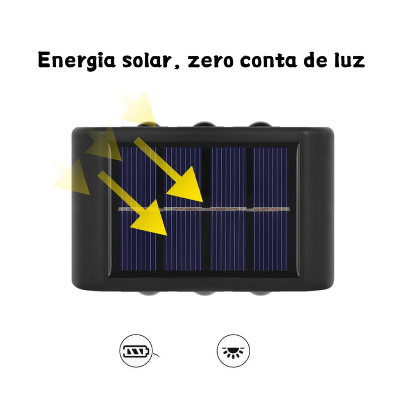 Luminária de parede com energia solar