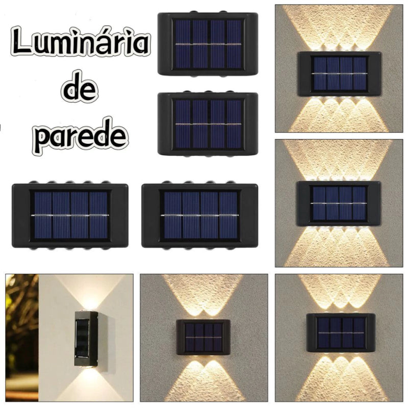 Luminária de parede com energia solar