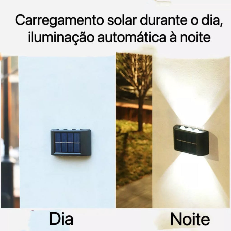 Luminária de parede com energia solar